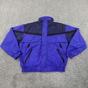 VINTAGE Valvoline Jacket Mens Large Blue Turning Point Nascar Racing Windbreaker